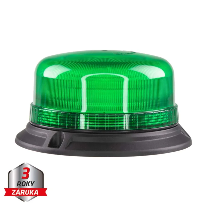 Zna?kovy LED maják, 12-24V, 36xLED zeleny, pevná montá?, ECE R10