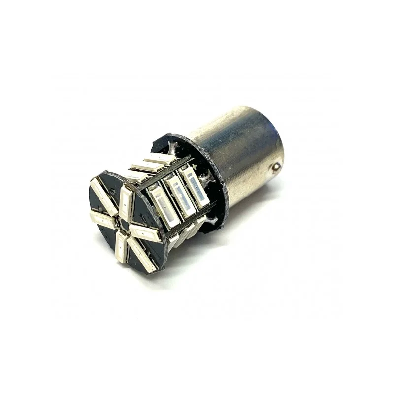 ?árovka LED 12V 21W BA15s ?ervená 21xLED 7020 Víkendová Akce