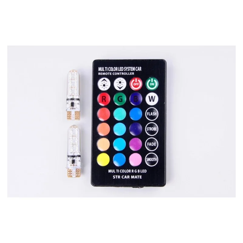 ?árovka LED RGB 2xT10 s dálkovym ovládáním Kup Te?