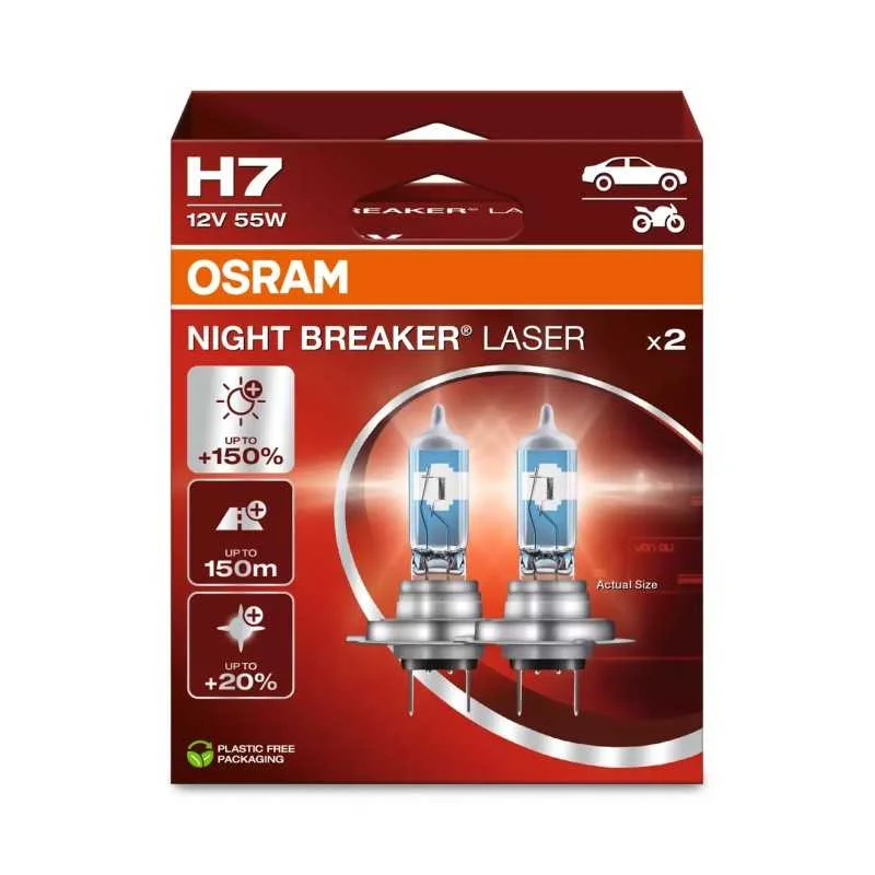 ?asově Omezené krabi?ka H7 12V 55W PX26d NIGHT BREAKER LASER +150%
