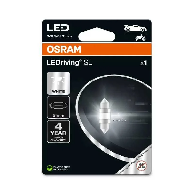 Zlevněny LED 12V SV8,5-8 10x31mm OSRAM blistr 1ks