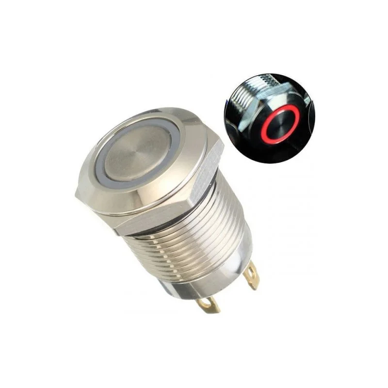 ?asově Omezené Vypína? OFF-ON 12V/2A, ?ervené prosvětlení 12V