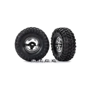 Zlevněny Traxxas kolo 2.2", disk s poklicemi chromovany, pneu Canyon Trail (2) - TRA8159X