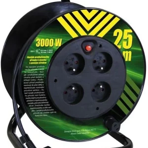 Zna?kovy Emos prodlu?ovací kabel na bubnu, pevny st?ed / 25m / 4 zásuvky / ?erveny / PVC / 230V / 1,5mm2 (P19425P) diskuse