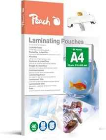 ?asově Omezené Peach A4 (216x303mm), 80mic, 25 ks diskuse, laminovací fólie