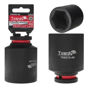 ?asově Omezené Nástr?ná rázová hlavice 6hran dlouhá 3/4" 46mm CR-MO TVARDY, Geko T00213-46
