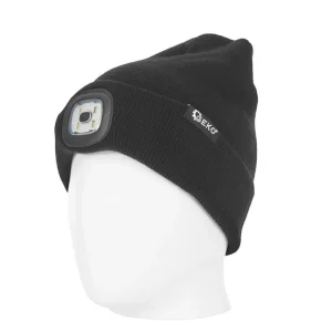 Zimní ?epice s LED světlem ?erná, Geko G90407 Originální