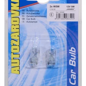 ?árovka 12VW5W5W T10 celosklo blister 2ks Sezónní Sleva