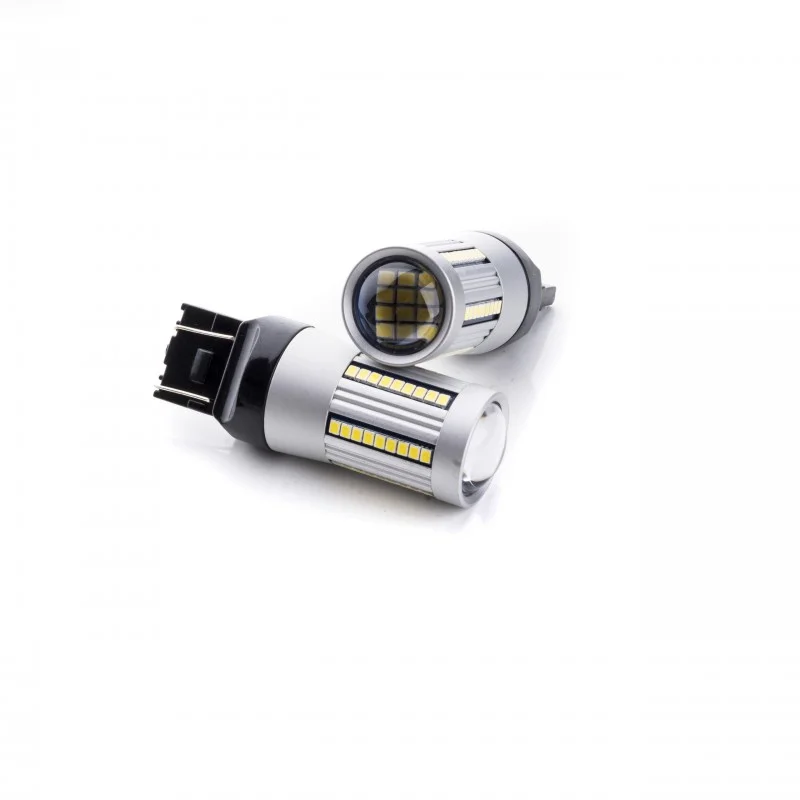 Zna?kovy W21/5W LED ?árovky (66 x SMD 2016) 6000K CANBUS (B)