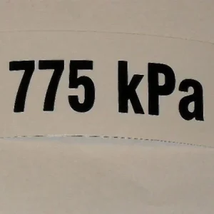 Zna?kovy Samolepka tlaku 775 kPa