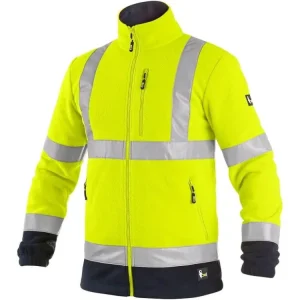 Zlevněny Bunda fleece vystra?ná CXS-PRESTON, ?luto-modrá, vel. XL