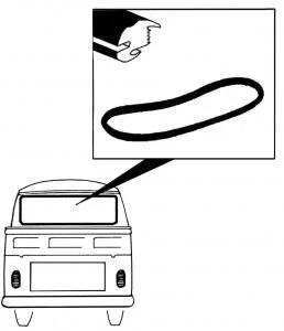 Zlevněny Těsnění skla OE/zadní - Typ 2 Pick-up (? 1965)