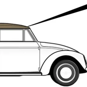 ?asově Omezené ?alounění st?echy/světle hnědy vinyl - T.1 Cabrio (1966 ? 72)